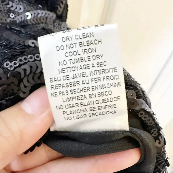 LUCY PARIS US S/EUR 38 Sleeveless‎ Round Neckline Sequin Sheath Mini Dress - Picture 4 of 8